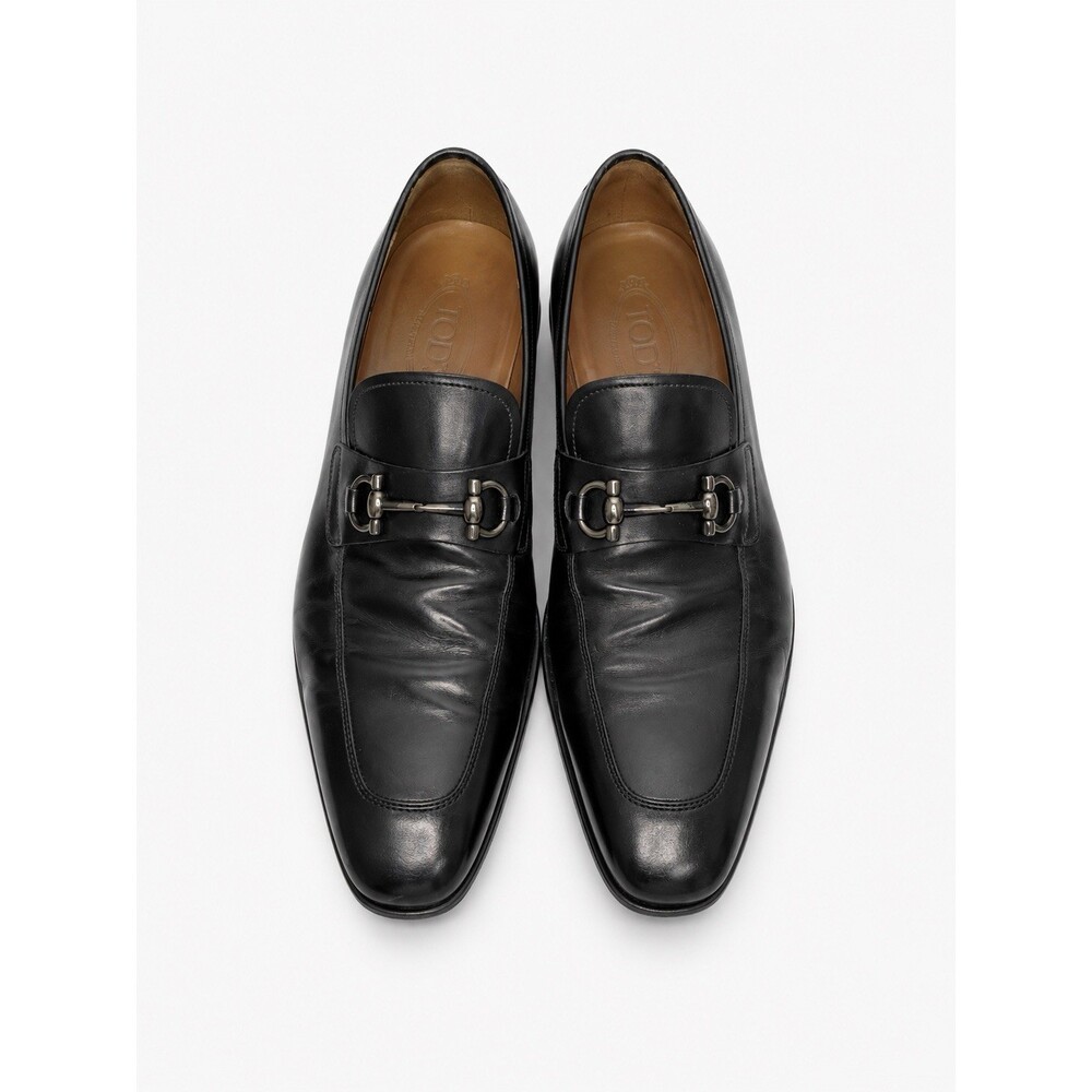 Salvatore Ferragamo Men's black leather loafers